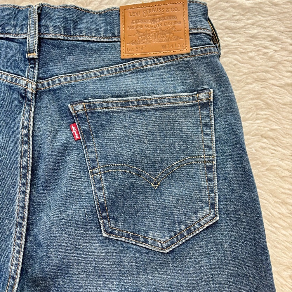 Levi's Classic Straight lot 514  Blue Jeans size W34 L32 - Picture 5 of 12